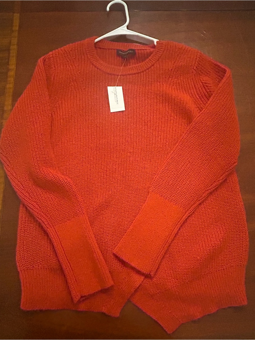 Banana Republic Men's Crewneck Sweater - Bright Red